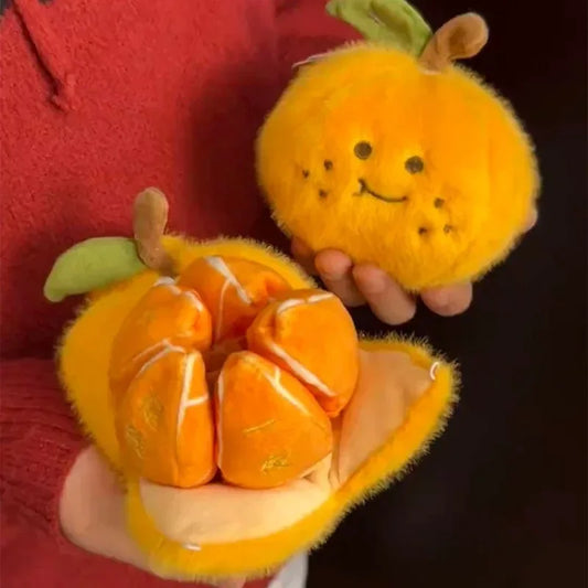 Peelable Orange Plush Keychain 🍊 12cm